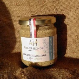 Moutarde à l'ancienne bio au thym citronné de l'Atelier Honoré
